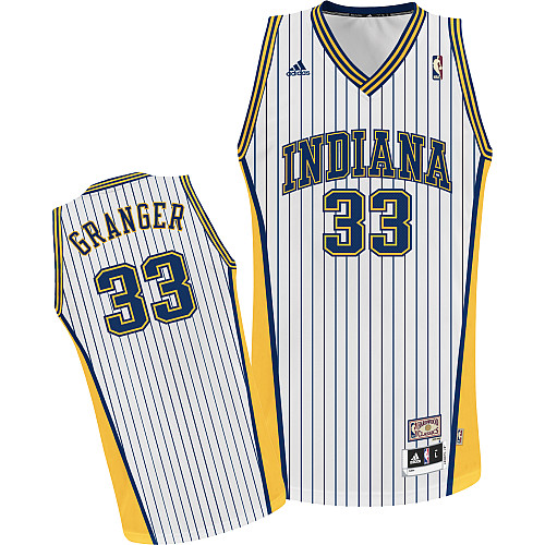  NBA Indiana Pacers 33 Danny Granger Hardwood Classic Fashion Swingman White Jersey